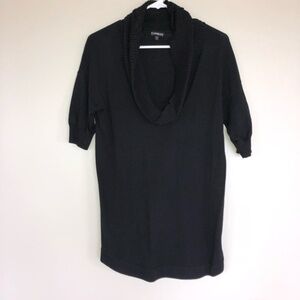Express Black Cowl Neck Cozy Tunic Sweater Top S